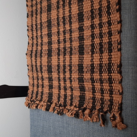 Placemat Tablemat Woven Jute Black Tan 12" x 19 " Pet Bowl Mat - Picture 1 of 5